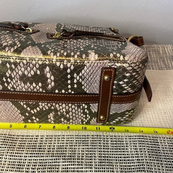 DOONEY & BOURKE / Python Reptile Metallic Hobo Shoulder Bag - Picture 12 of 16